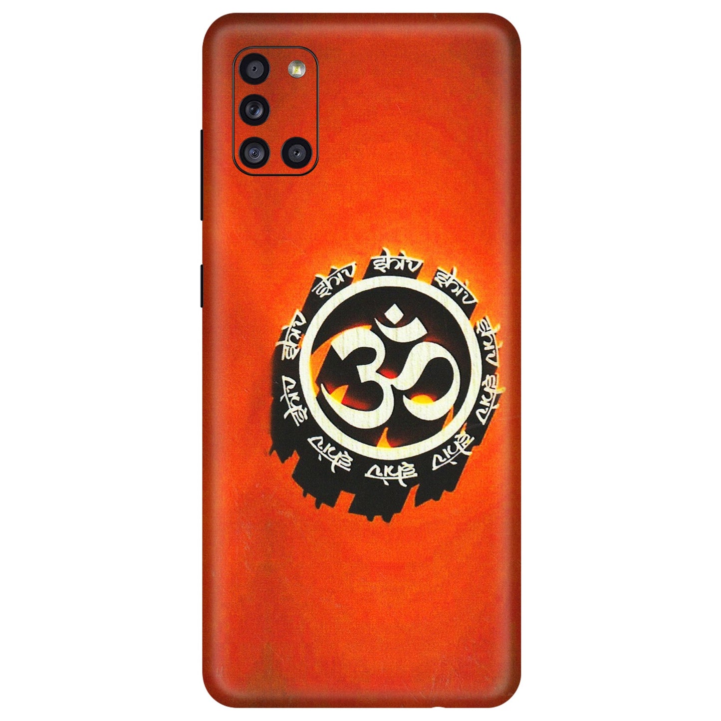 Samsung A/S Series Phone Skins (All Models) - Aum Shiv Orange - 3D Embossed Finish (L-32) Samsung Galaxy A31
