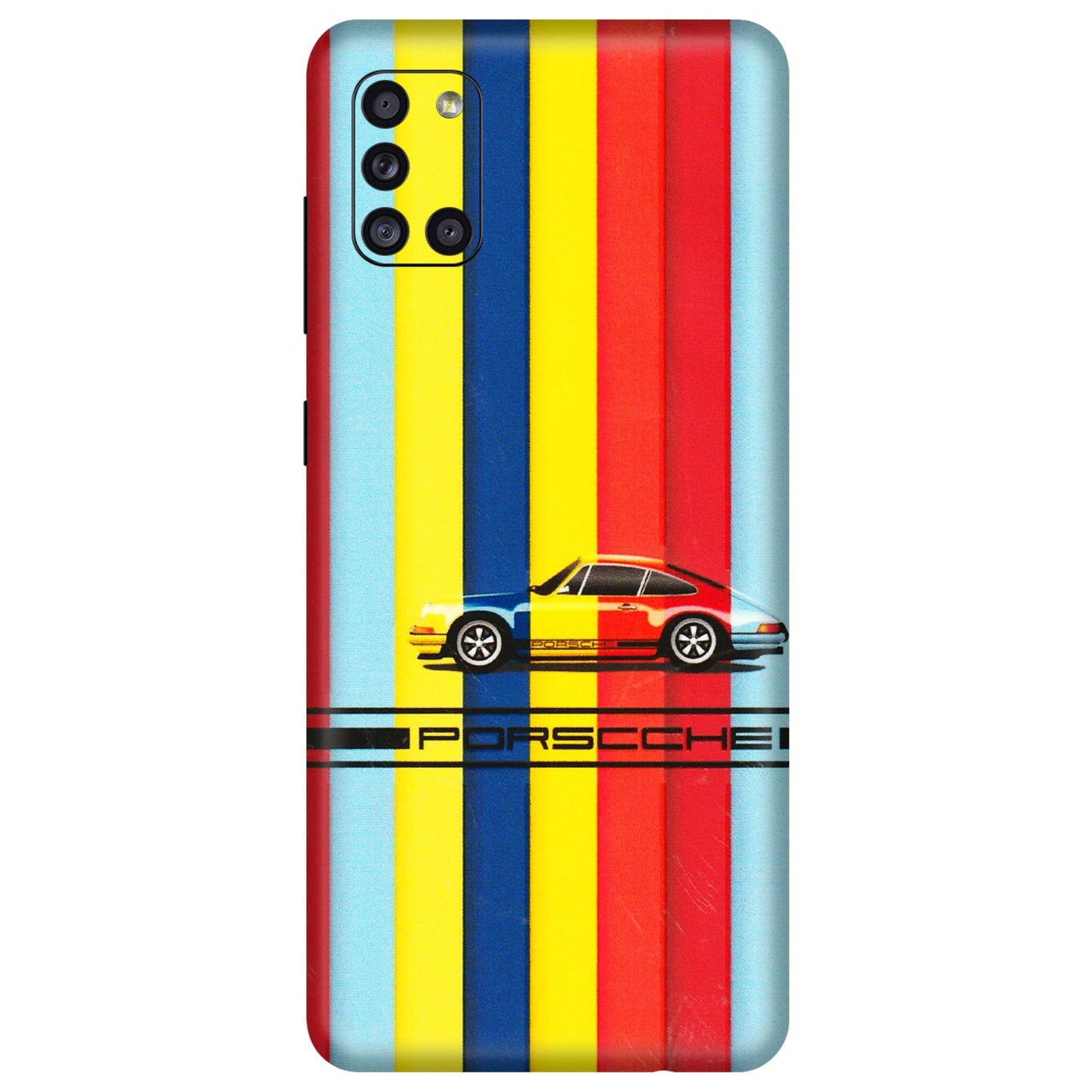 Samsung A/S Series Phone Skins (All Models) - Multicolour Porche - 3D Embossed Finish (L-39) Samsung Galaxy A31