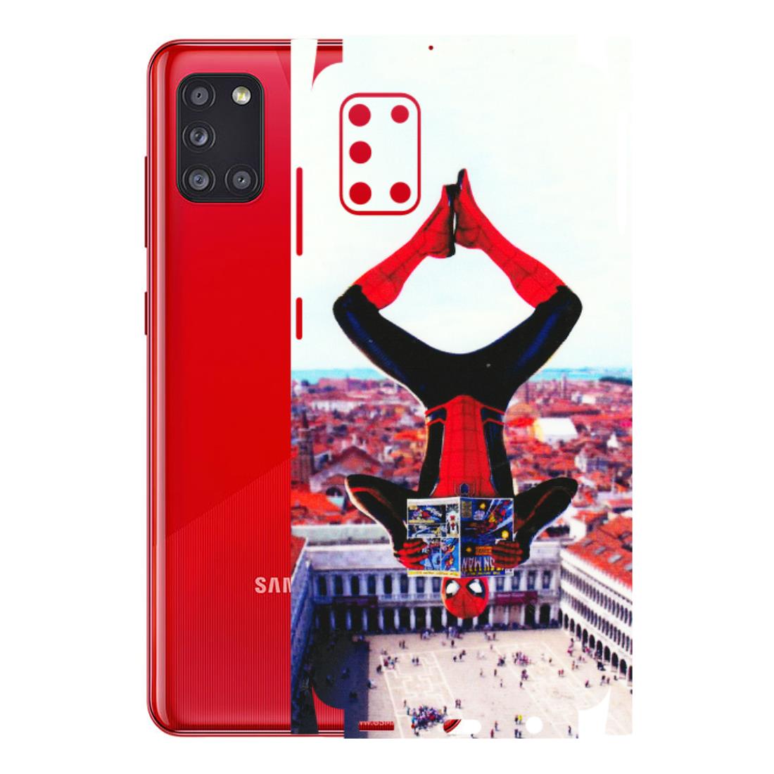 Samsung A/S Series Phone Skins (All Models) - Spiderman Hanging - 3D Embossed Finish (L-53) Samsung Galaxy A31