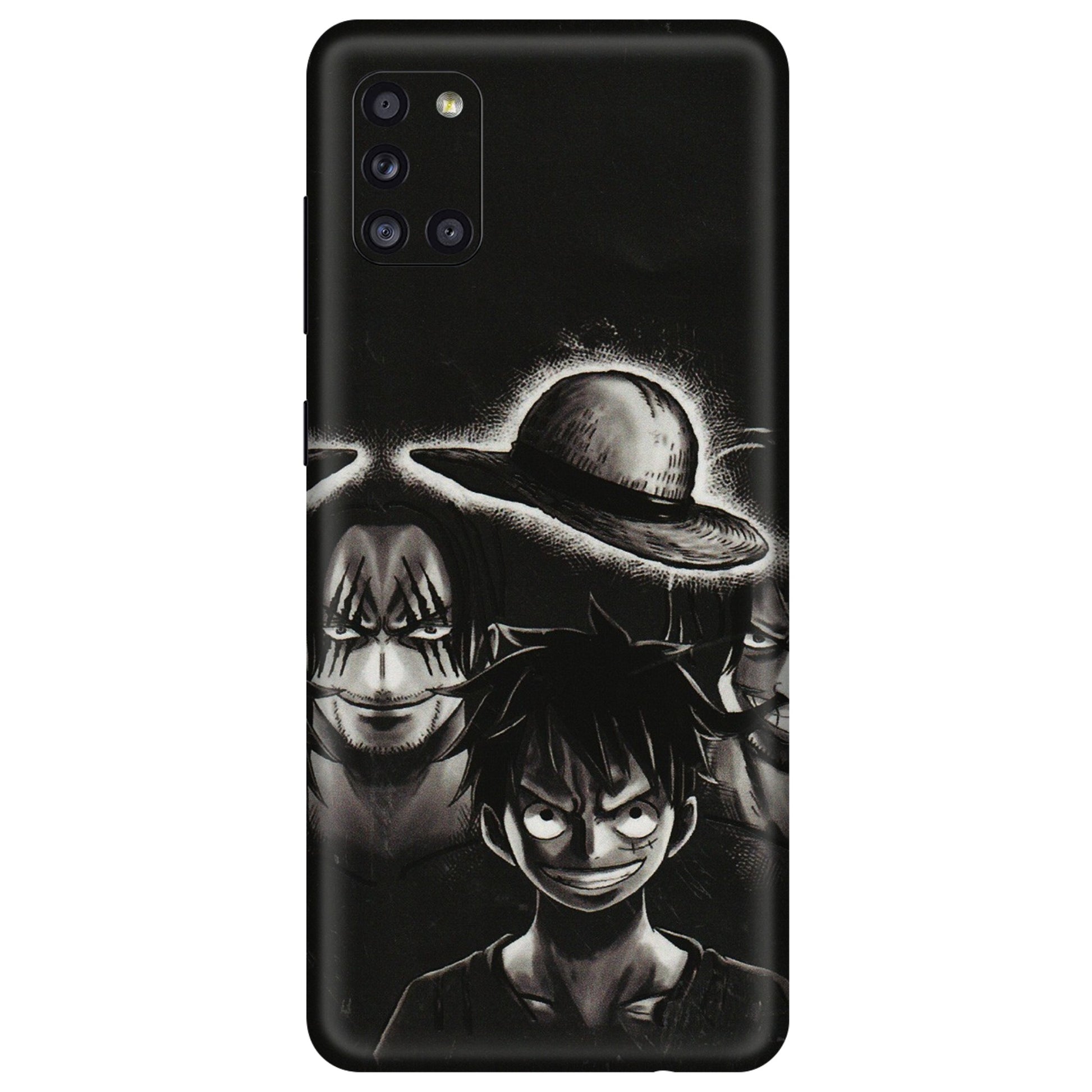 Samsung A/S Series Phone Skins (All Models) - Black Luffy Hat - 3D Embossed Finish (L-57) Samsung Galaxy A31