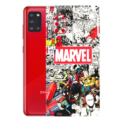 Samsung A/S Series Phone Skins (All Models) - Marvel Colorful Comic - 3D Embossed Finish (L-64) Samsung Galaxy A31