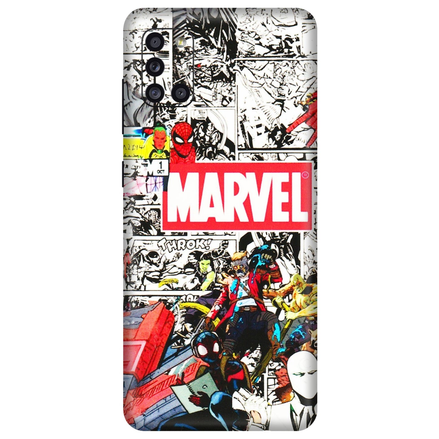 Samsung A/S Series Phone Skins (All Models) - Marvel Colorful Comic - 3D Embossed Finish (L-64) Samsung Galaxy A31