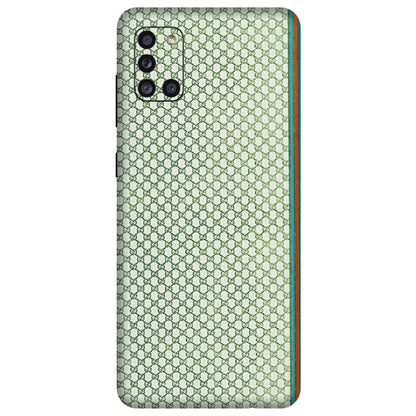 Samsung A/S Series Phone Skins (All Models) - Gucci Fabric Pattern - 3D Embossed Finish (L-73) Samsung Galaxy A31