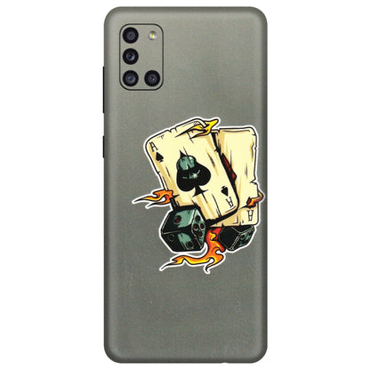 Samsung A/S Series Phone Skins (All Models) - Grey Cards Of Ace - 3D Embossed Finish (L-77) Samsung Galaxy A31