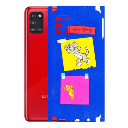 Samsung A/S Series Phone Skins (All Models) - Tom N Jerry Sticky Notes - 3D Embossed Finish (L-88) Samsung Galaxy A31