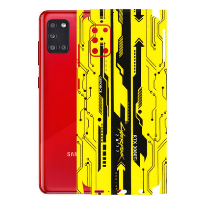 Samsung A/S Series Phone Skins (All Models) - Yellow Cyberpunk - 3D Embossed Finish (L-93) Samsung Galaxy A31