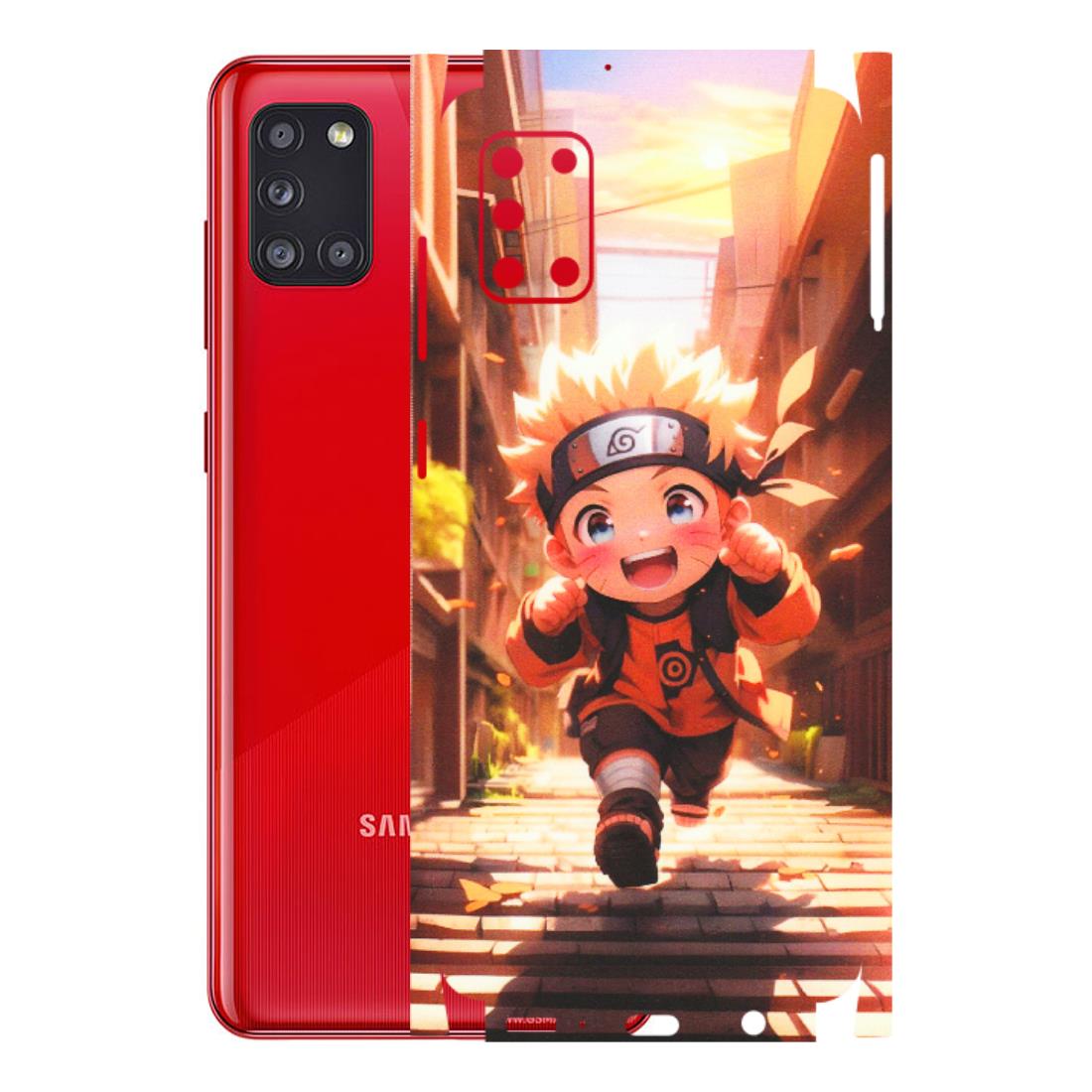 Samsung A/S Series Phone Skins (All Models) - Naruto Cute Toon Running - Matte Finish (M-04) Samsung Galaxy A31
