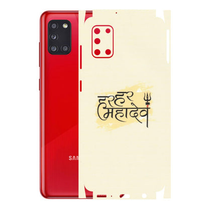 Samsung A/S Series Phone Skins (All Models) - Har Har Mahadev - Matte Finish (M-10) Samsung Galaxy A31