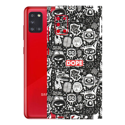 Samsung A/S Series Phone Skins (All Models) - Dope Stay Classy Black Doodles - Matte Finish (M-126) Samsung Galaxy A31