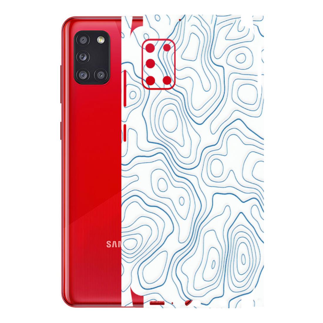 Samsung A/S Series Phone Skins (All Models) - Blue And White Swirls - Matte Finish (M-139) Samsung Galaxy A31