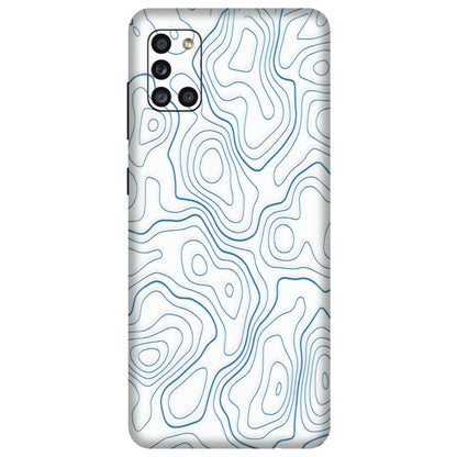 Samsung A/S Series Phone Skins (All Models) - Blue And White Swirls - Matte Finish (M-139) Samsung Galaxy A31