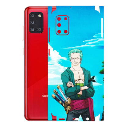Samsung A/S Series Phone Skins (All Models) - Cool Swordman Zoro Anime - Matte Finish (M-143) Samsung Galaxy A31