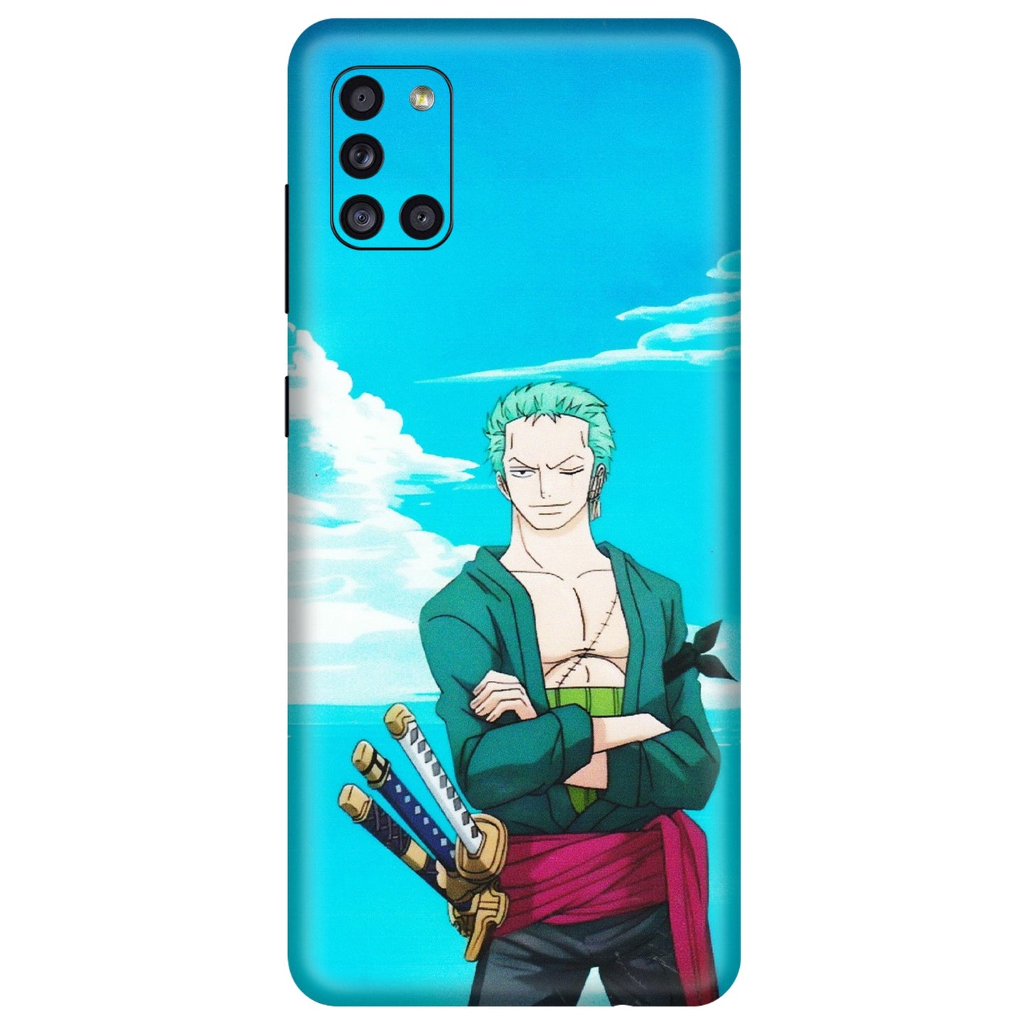 Samsung A/S Series Phone Skins (All Models) - Cool Swordman Zoro Anime - Matte Finish (M-143) Samsung Galaxy A31