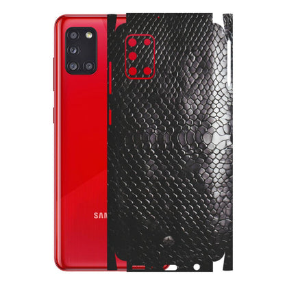 Samsung A/S Series Phone Skins (All Models) - Black Snack Leather - Matte Finish (M-147) Samsung Galaxy A31