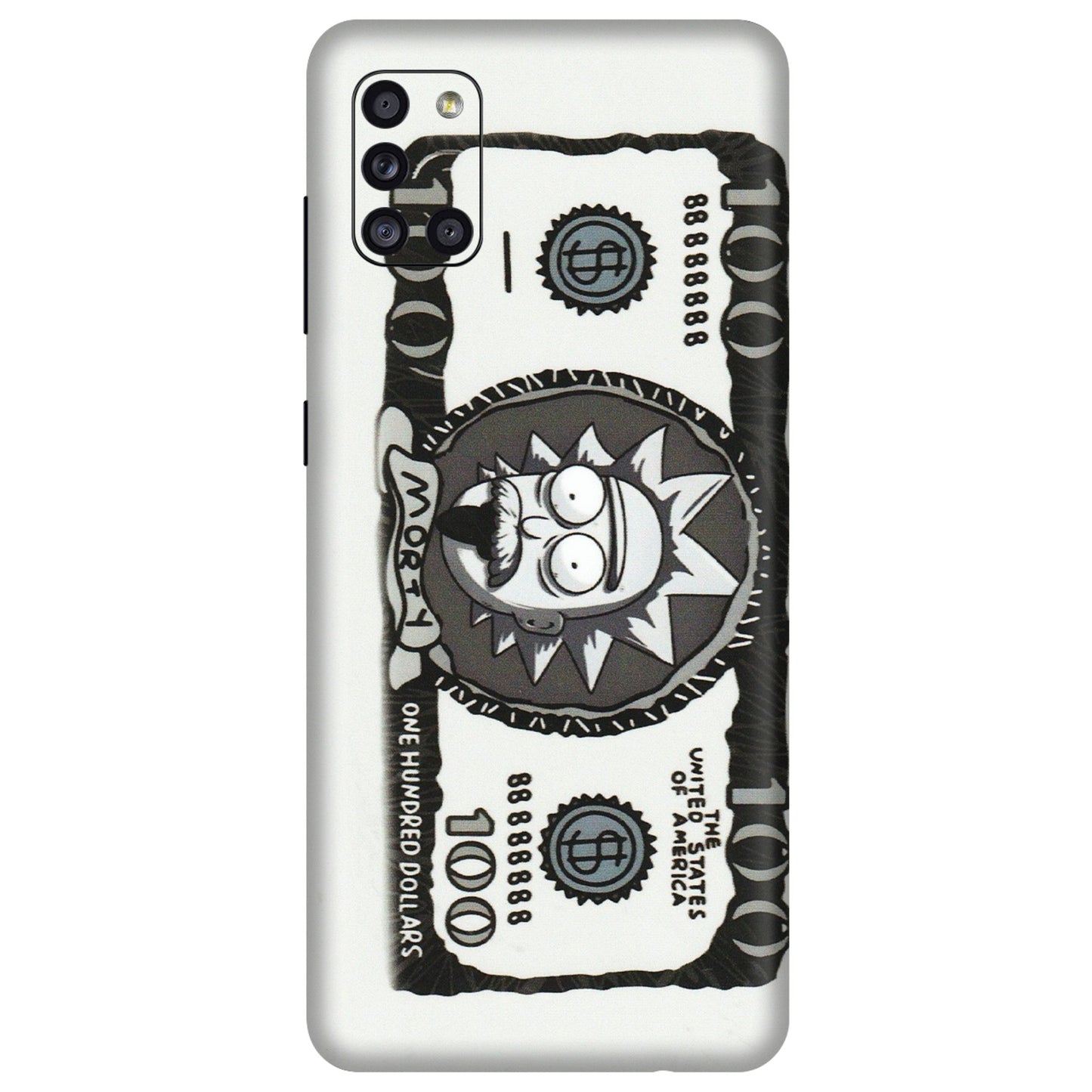 Samsung A/S Series Phone Skins (All Models) - Rick And Morty Hundred Dollar Anime - Matte Finish (M-161) Samsung Galaxy A31