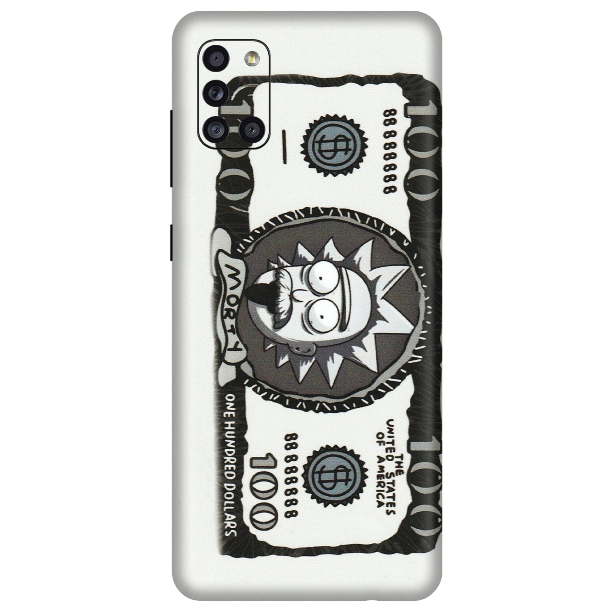 Samsung A/S Series Phone Skins (All Models) - Rick And Morty Hundred Dollar Anime - Matte Finish (M-161) Samsung Galaxy A31