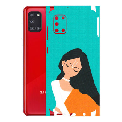 Samsung A/S Series Phone Skins (All Models) - Radhe Radhe With Hindu Symbol - Matte Finish (M-164) Samsung Galaxy A31