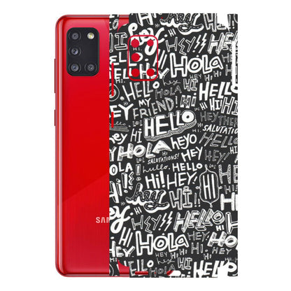 Samsung A/S Series Phone Skins (All Models) - Hi Hello Doodles - Matte Finish (M-25) Samsung Galaxy A31