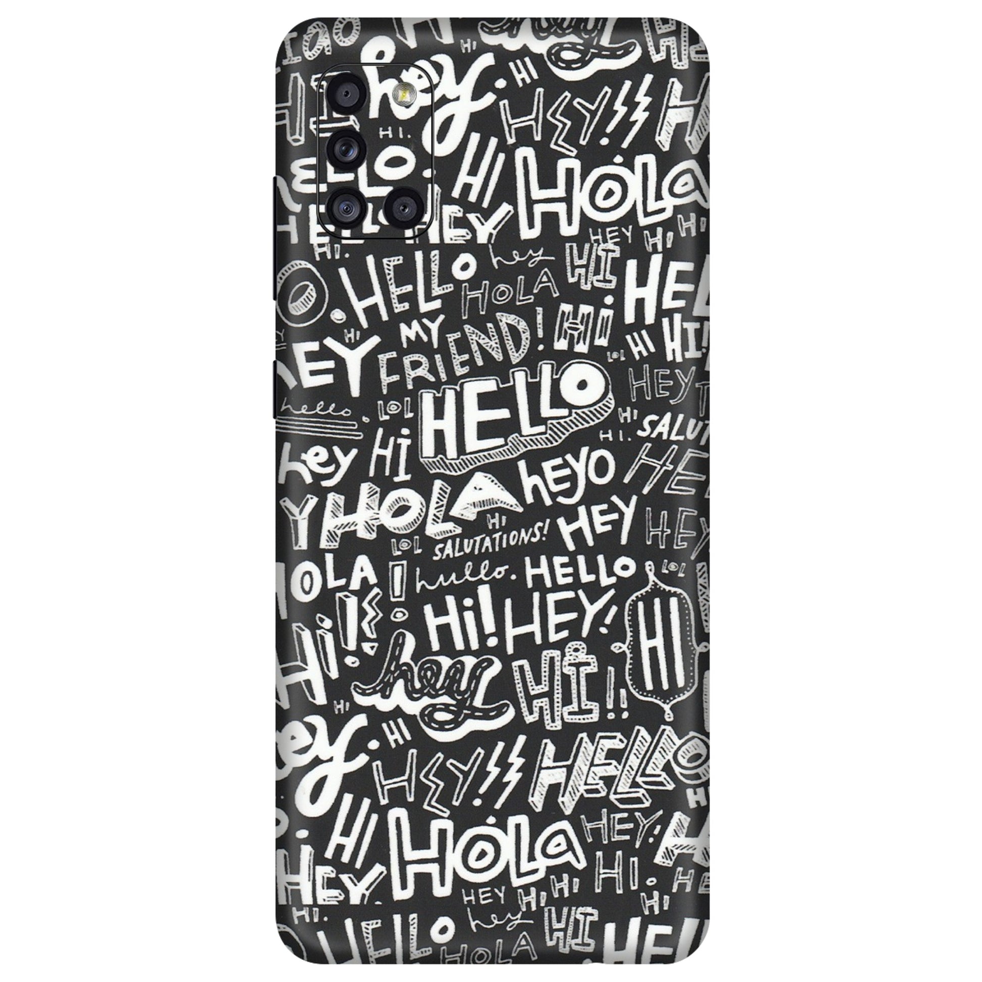 Samsung A/S Series Phone Skins (All Models) - Hi Hello Doodles - Matte Finish (M-25) Samsung Galaxy A31