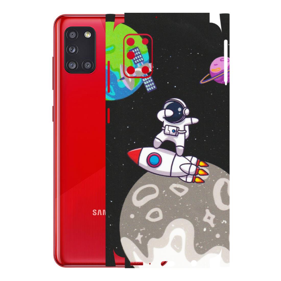 Samsung A/S Series Phone Skins (All Models) - Astronaut Vibing Toon Running - Matte Finish (M-39) Samsung Galaxy A31