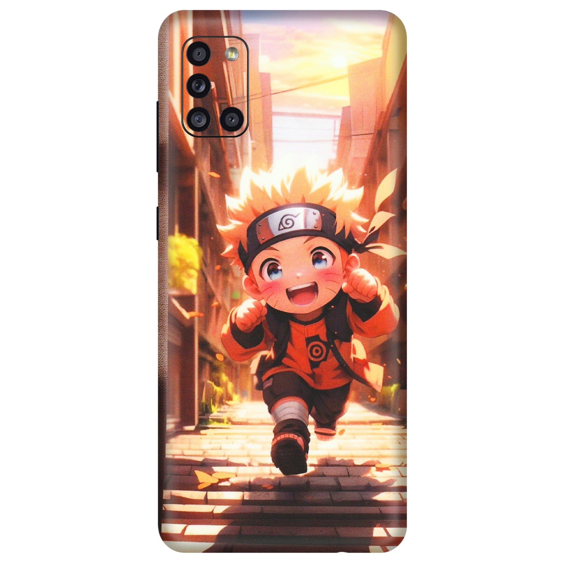 Samsung A/S Series Phone Skins (All Models) - Naruto Cute Toon Running - Matte Finish (M-04) Samsung Galaxy A31