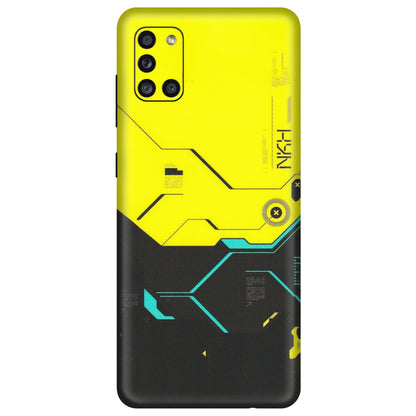 Samsung A/S Series Phone Skins (All Models) - Black Yellow Technica - Matte Finish (M-53) Samsung Galaxy A31