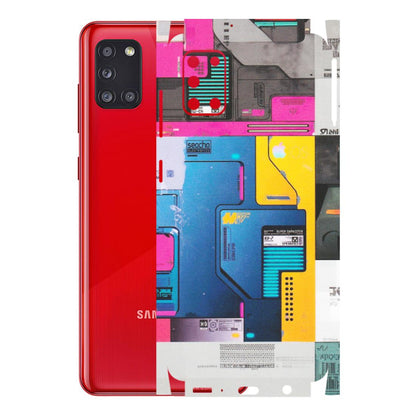 Samsung A/S Series Phone Skins (All Models) - Colourfull Motherboard Internals - Matte Finish (M-55) Samsung Galaxy A31