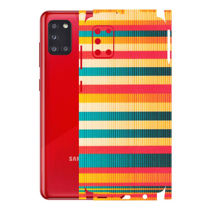 Samsung A/S Series Phone Skins (All Models) - Colourful Stripes Soothing Effect - Matte Finish (M-86) Samsung Galaxy A31