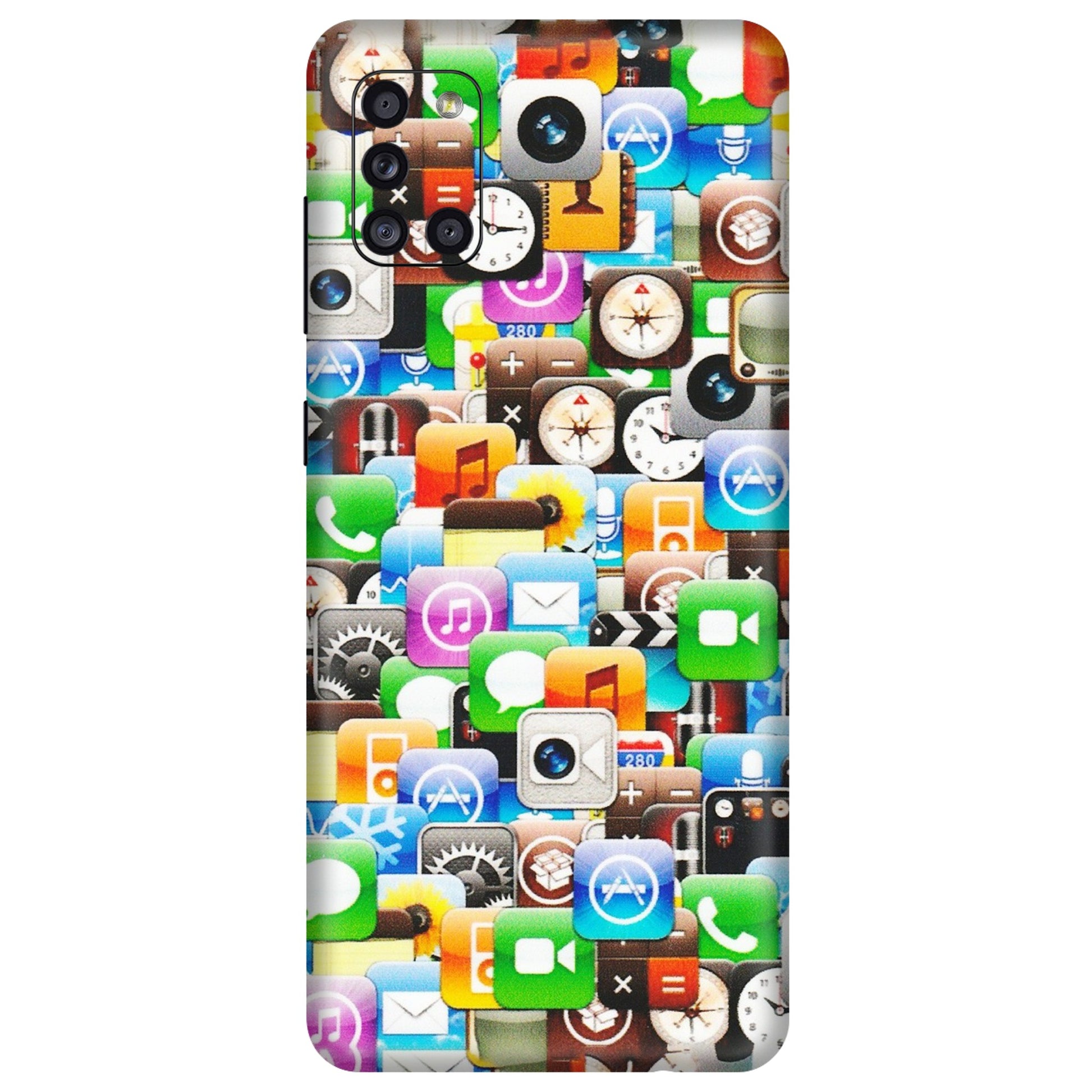 Samsung A/S Series Phone Skins (All Models) - All Apple Icons - Matte Finish (M-93) Samsung Galaxy A31