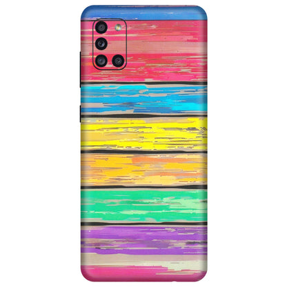 Samsung A/S Series Phone Skins (All Models) - Multi Colour Wooden Wall - Matte Finish (M-96) Samsung Galaxy A31