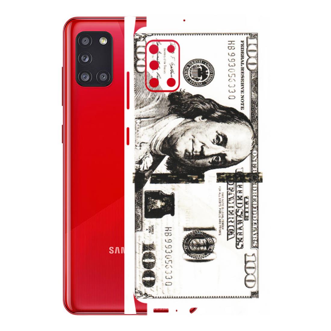 Samsung A/S Series Phone Skins (All Models) - 100 Dollar Currency - Transparent Finish (T-01) Samsung Galaxy A31