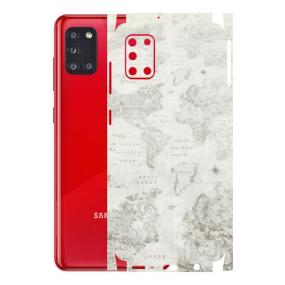 Samsung A/S Series Phone Skins (All Models) - World Travel Map - Transparent Finish (T-04) Samsung Galaxy A31