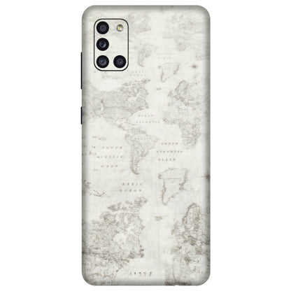 Samsung A/S Series Phone Skins (All Models) - World Travel Map - Transparent Finish (T-04) Samsung Galaxy A31
