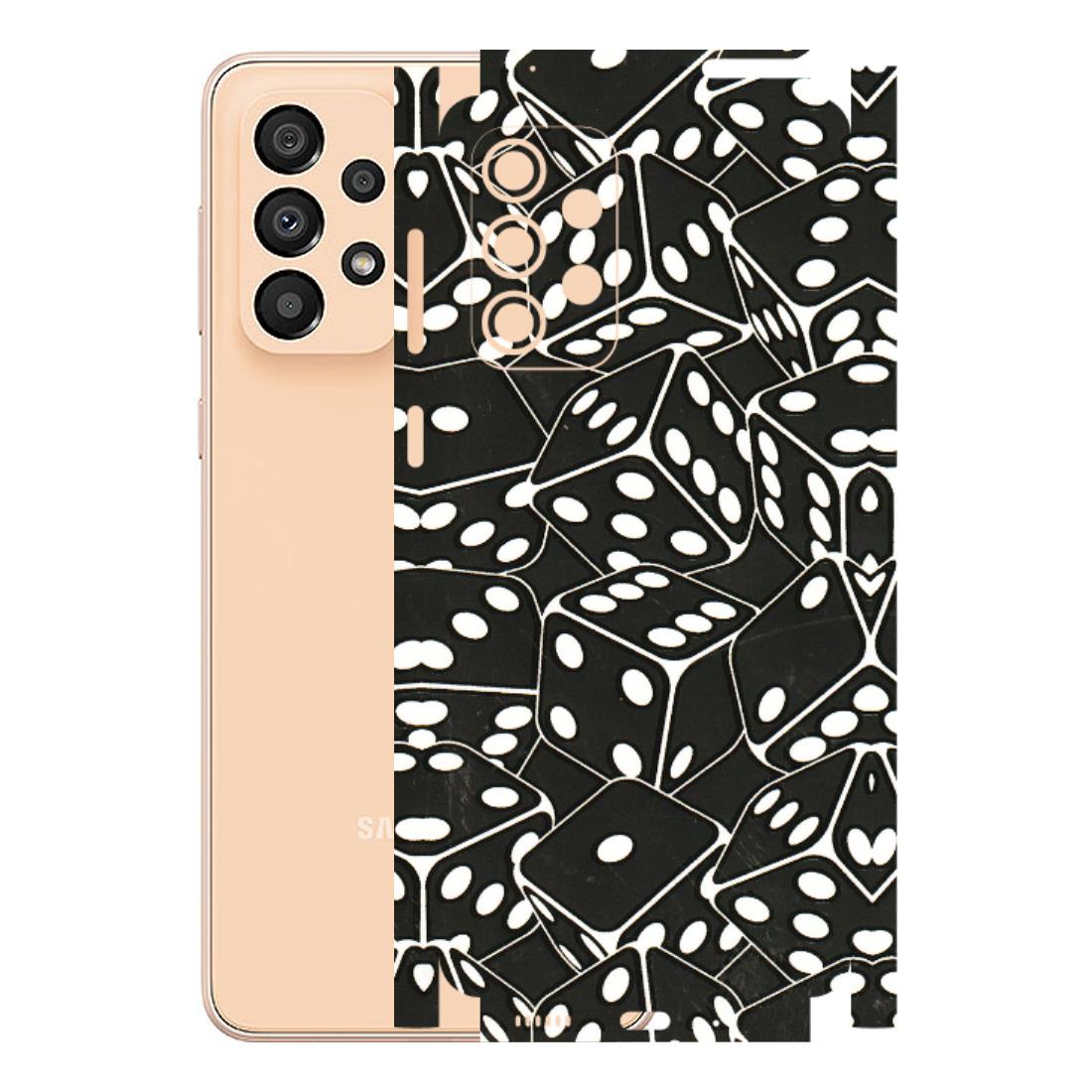 Samsung A/S Series Phone Skins (All Models) - Big Black Dices - 3D Embossed Finish (L-106) Samsung Galaxy A33(5G)