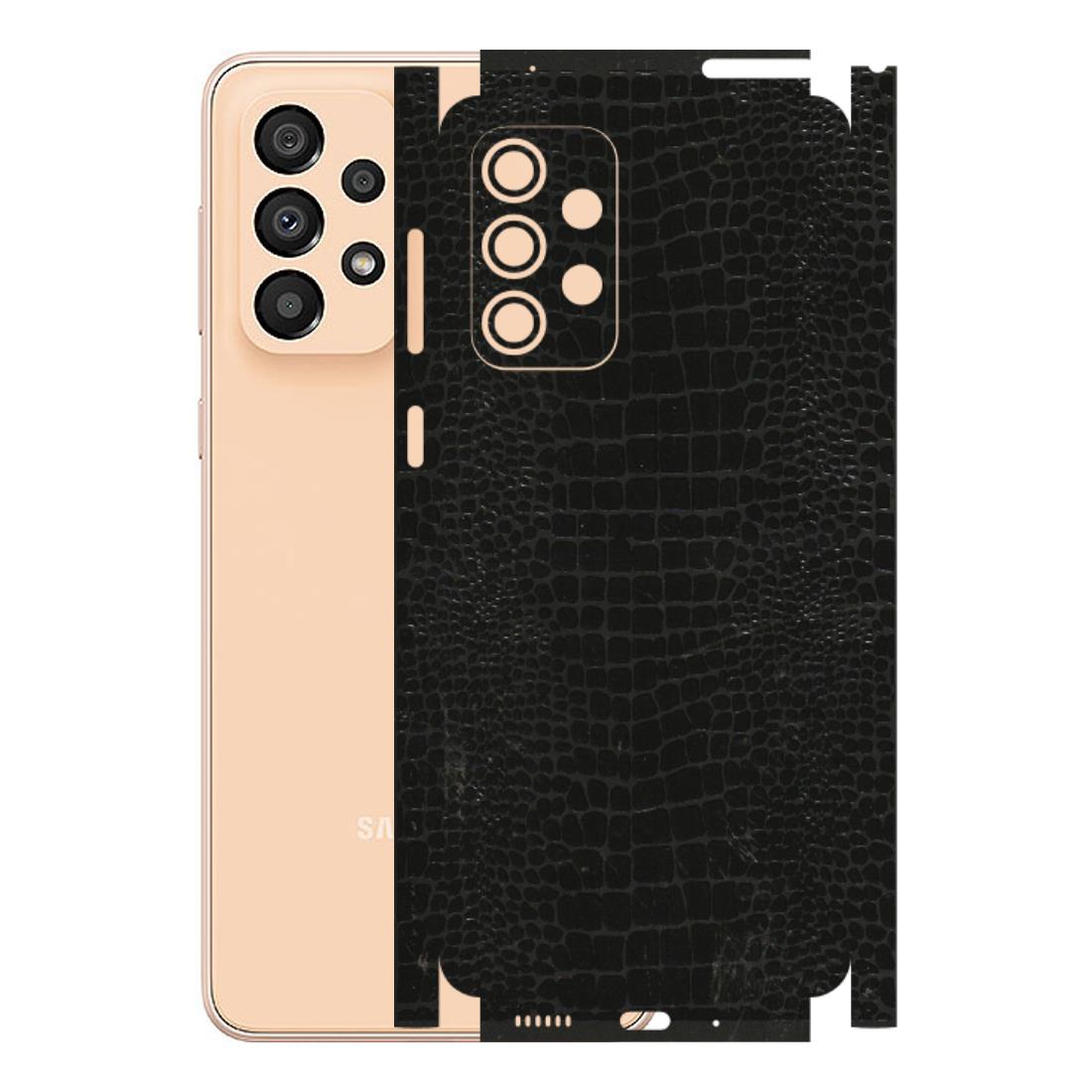 Samsung A/S Series Phone Skins (All Models) - Snake Leather Black - 3D Embossed Finish (L-107) Samsung Galaxy A33(5G)