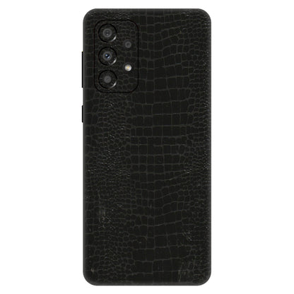 Samsung A/S Series Phone Skins (All Models) - Snake Leather Black - 3D Embossed Finish (L-107) Samsung Galaxy A33(5G)
