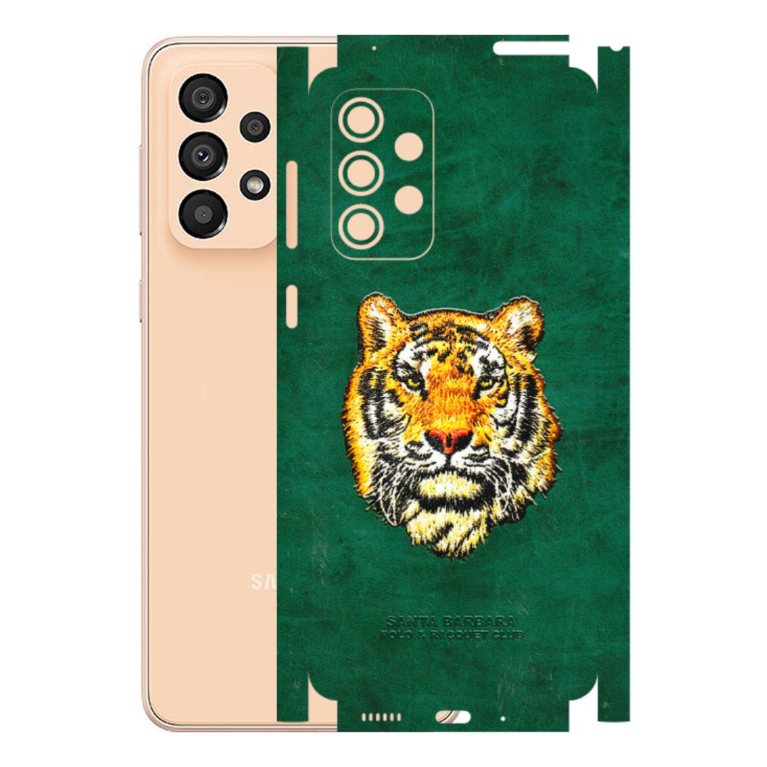 Samsung A/S Series Phone Skins (All Models) - Leather Feel Tiger - 3D Embossed Finish (L-111) Samsung Galaxy A33(5G)