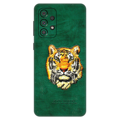 Samsung A/S Series Phone Skins (All Models) - Leather Feel Tiger - 3D Embossed Finish (L-111) Samsung Galaxy A33(5G)