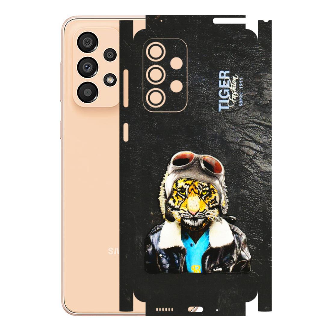 Samsung A/S Series Phone Skins (All Models) - Rider Tiger - 3D Embossed Finish (L-113) Samsung Galaxy A33(5G)