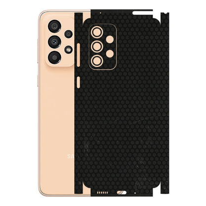 Samsung A/S Series Phone Skins (All Models) - Black honeycomb - 3D Embossed Finish (L-114) Samsung Galaxy A33(5G)
