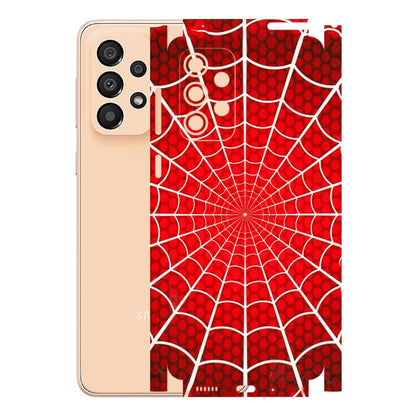 Samsung A/S Series Phone Skins (All Models) - Classic Spidey Web - 3D Embossed Finish (L-115) Samsung Galaxy A33(5G)