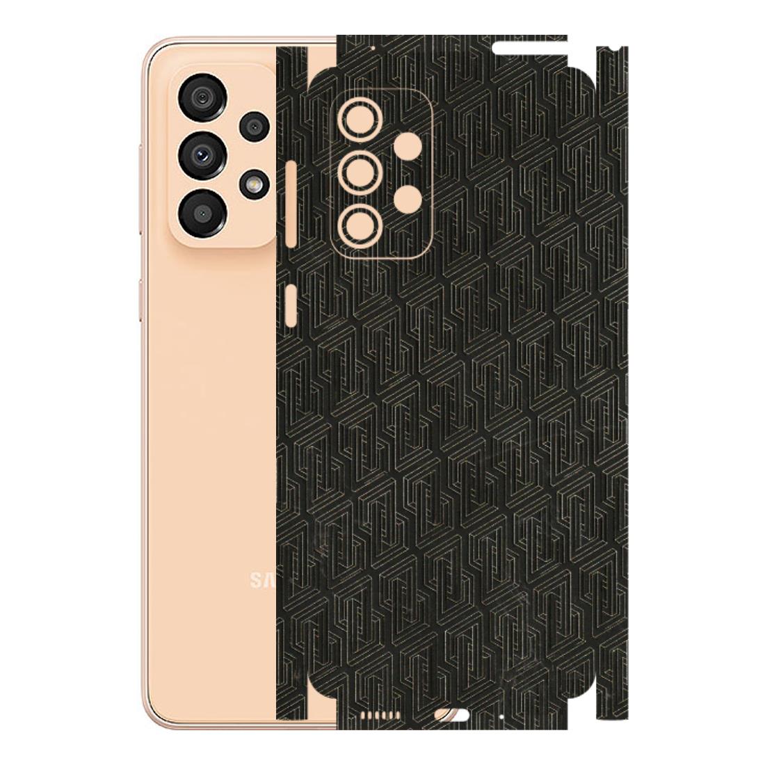 Samsung A/S Series Phone Skins (All Models) - Black Abstract Pattern - 3D Embossed Finish (L-117) Samsung Galaxy A33(5G)