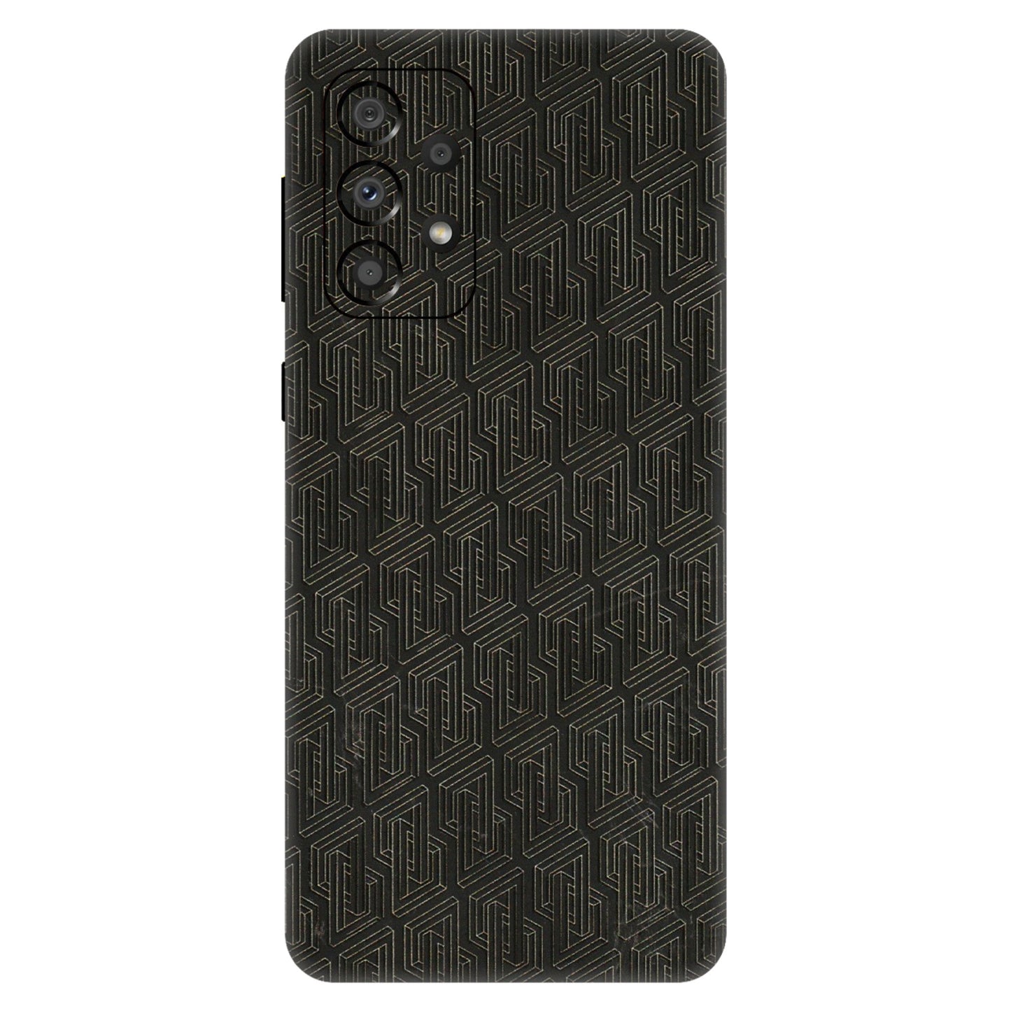 Samsung A/S Series Phone Skins (All Models) - Black Abstract Pattern - 3D Embossed Finish (L-117) Samsung Galaxy A33(5G)