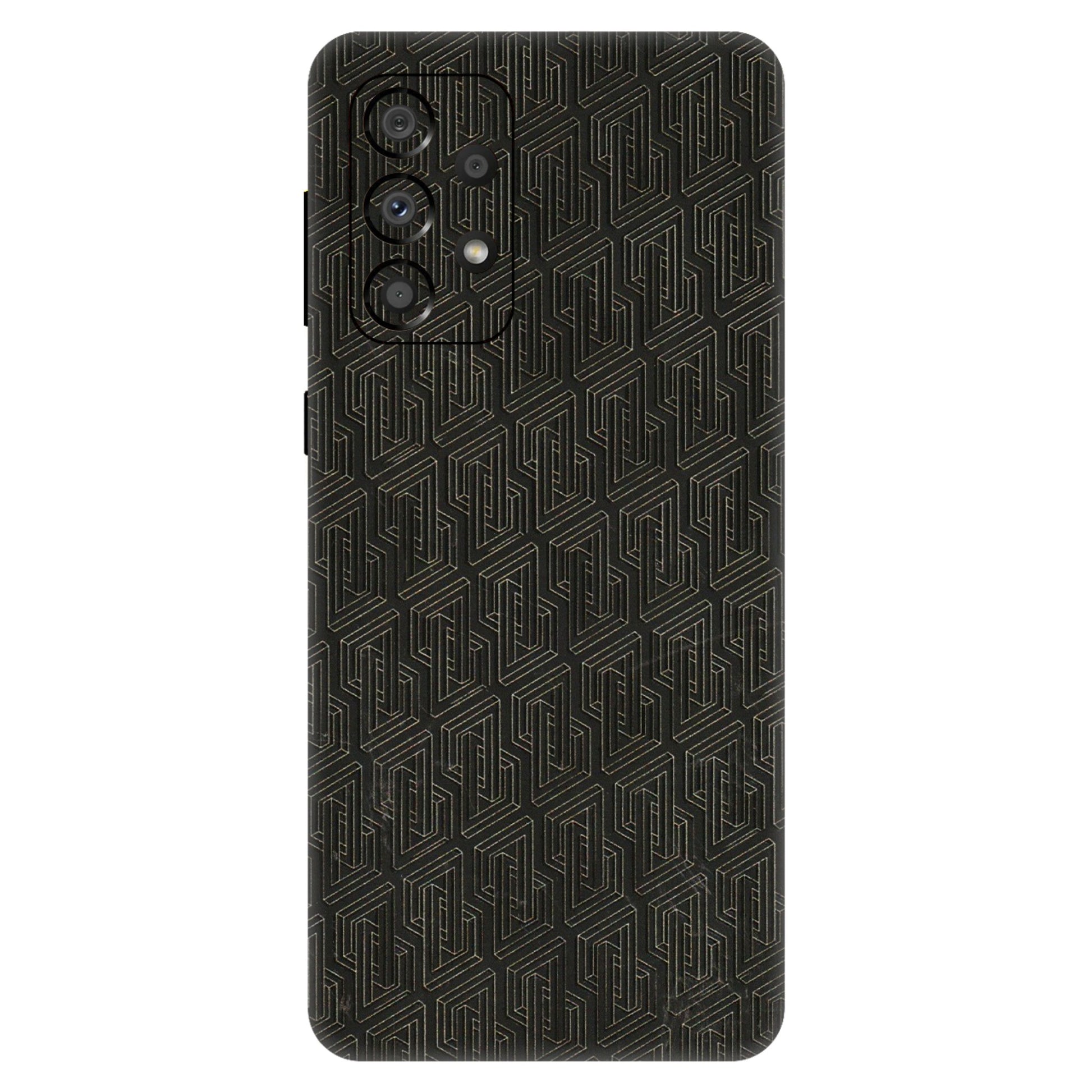 Samsung A/S Series Phone Skins (All Models) - Black Abstract Pattern - 3D Embossed Finish (L-117) Samsung Galaxy A33(5G)