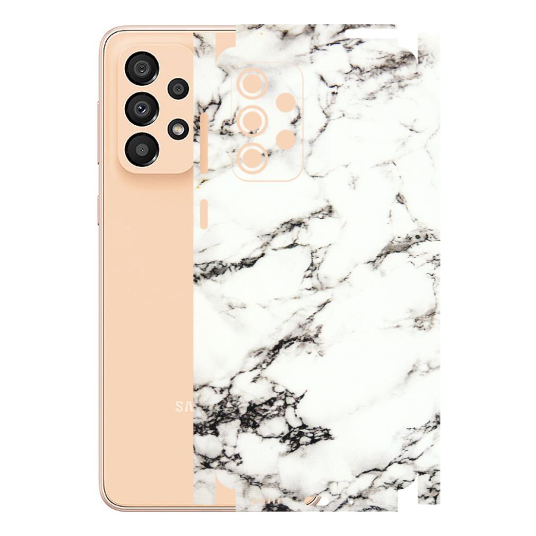 Samsung A/S Series Phone Skins (All Models) - Black and White Marble Texture - 3D Embossed Finish (L-124) Samsung Galaxy A33(5G)