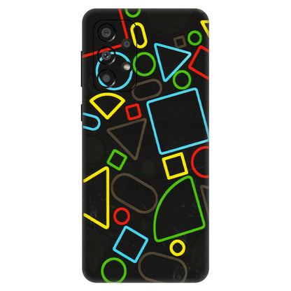 Samsung A/S Series Phone Skins (All Models) - Black Shapes - 3D Embossed Finish (L-131) Samsung Galaxy A33(5G)