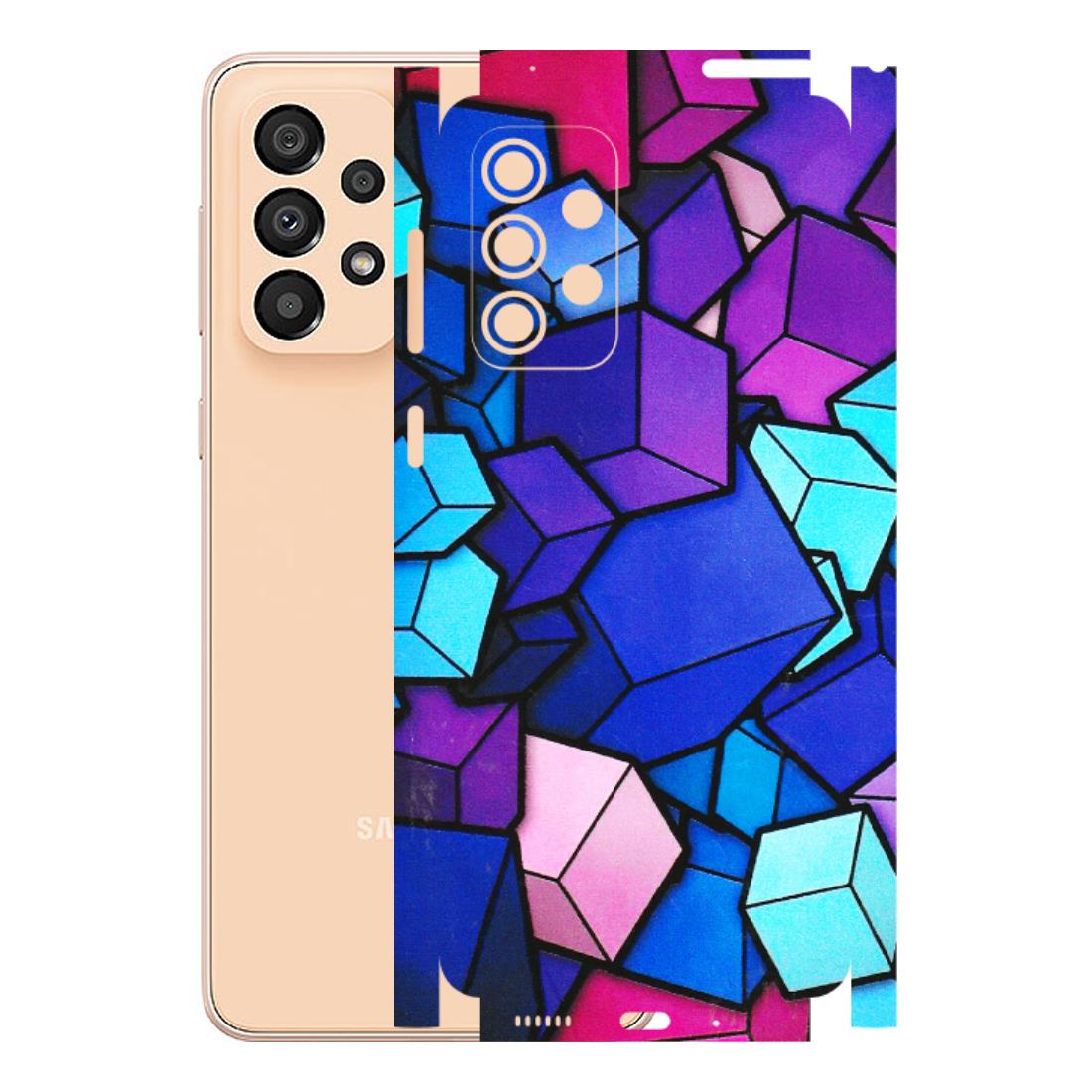 Samsung A/S Series Phone Skins (All Models) - Cube Doodle - 3D Embossed Finish (L-141) Samsung Galaxy A33(5G)