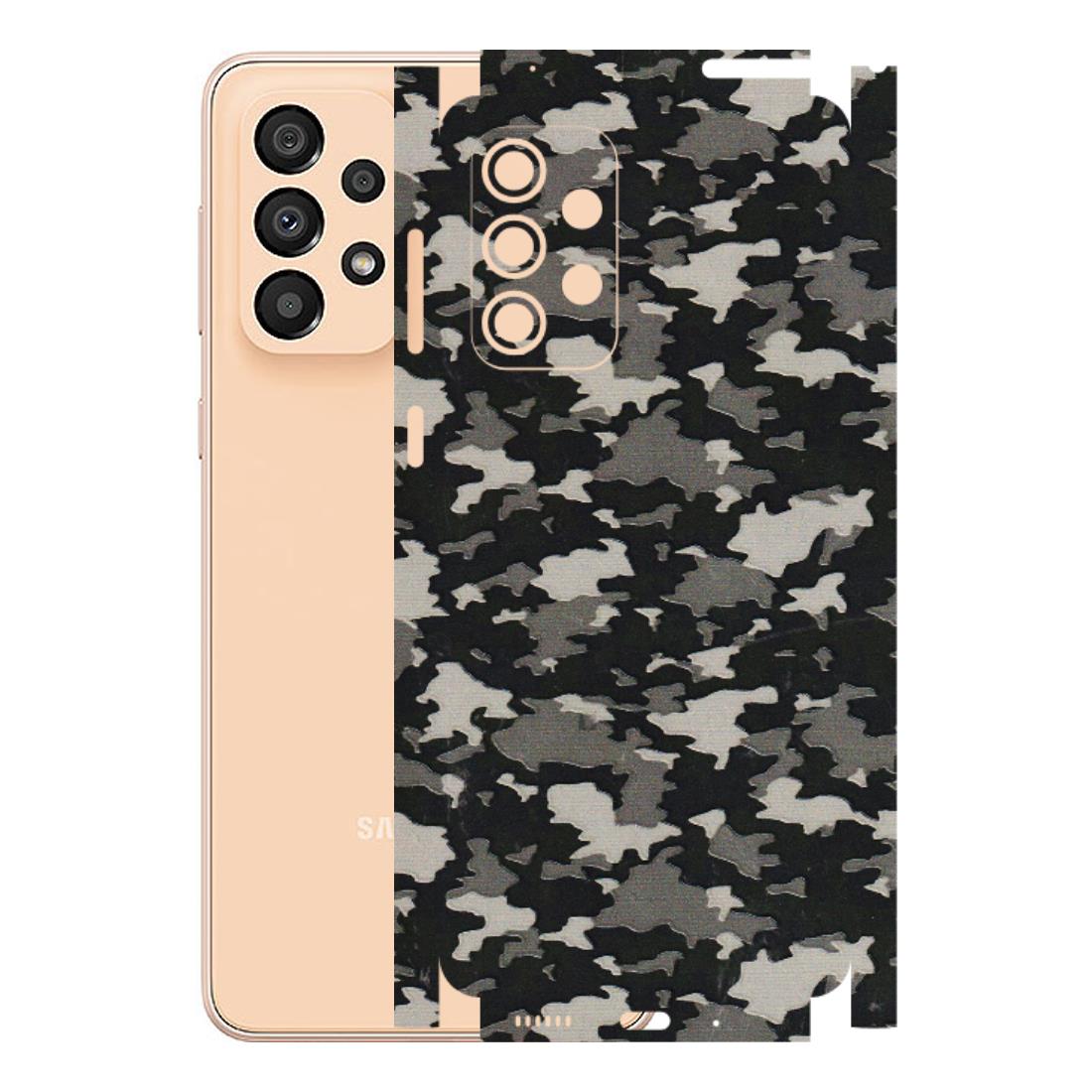 Samsung A/S Series Phone Skins (All Models) - Black/Grey Camoflaunge - 3D Embossed Finish (L-142) Samsung Galaxy A33(5G)