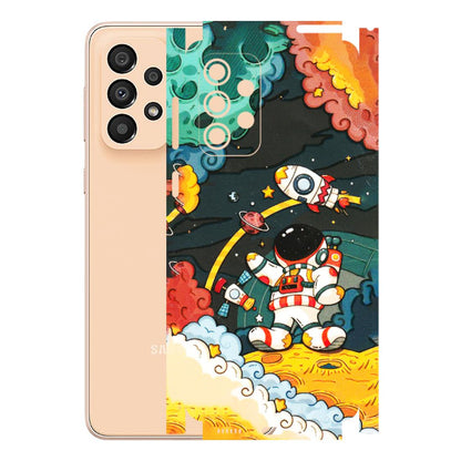 Samsung A/S Series Phone Skins (All Models) - Astronauts & Spaceship - 3D Embossed Finish (L-145) Samsung Galaxy A33(5G)