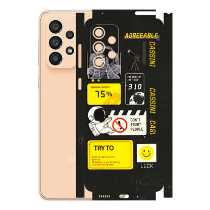Samsung A/S Series Phone Skins (All Models) - Black Cassini - 3D Embossed Finish (L-161) Samsung Galaxy A33(5G)